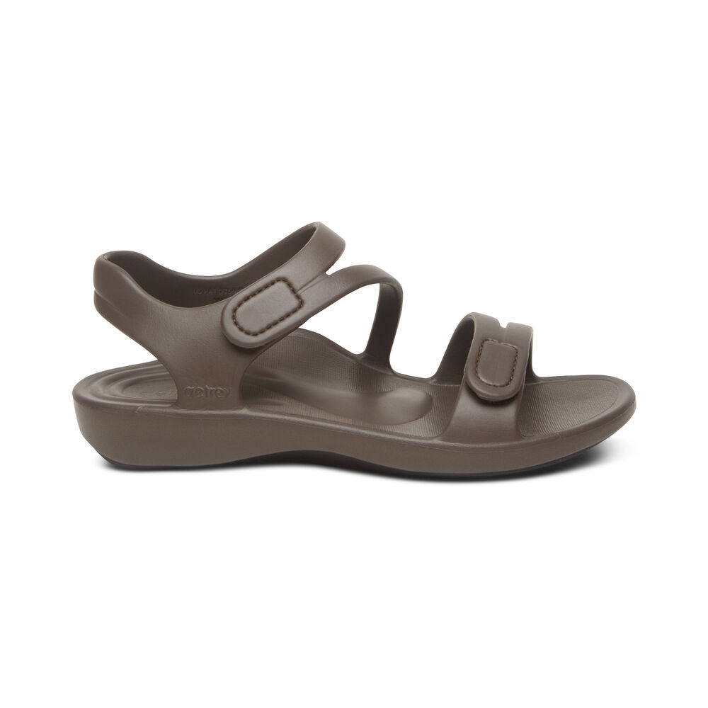 Aetrex Women's Jillian Sport Water-Friendly Sandals - Grey | USA 88GNZ0E